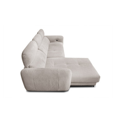 SVEN 3-Sitzer Ecksofa links, 1 relax XL, verstellbare Kopfstützen, creme