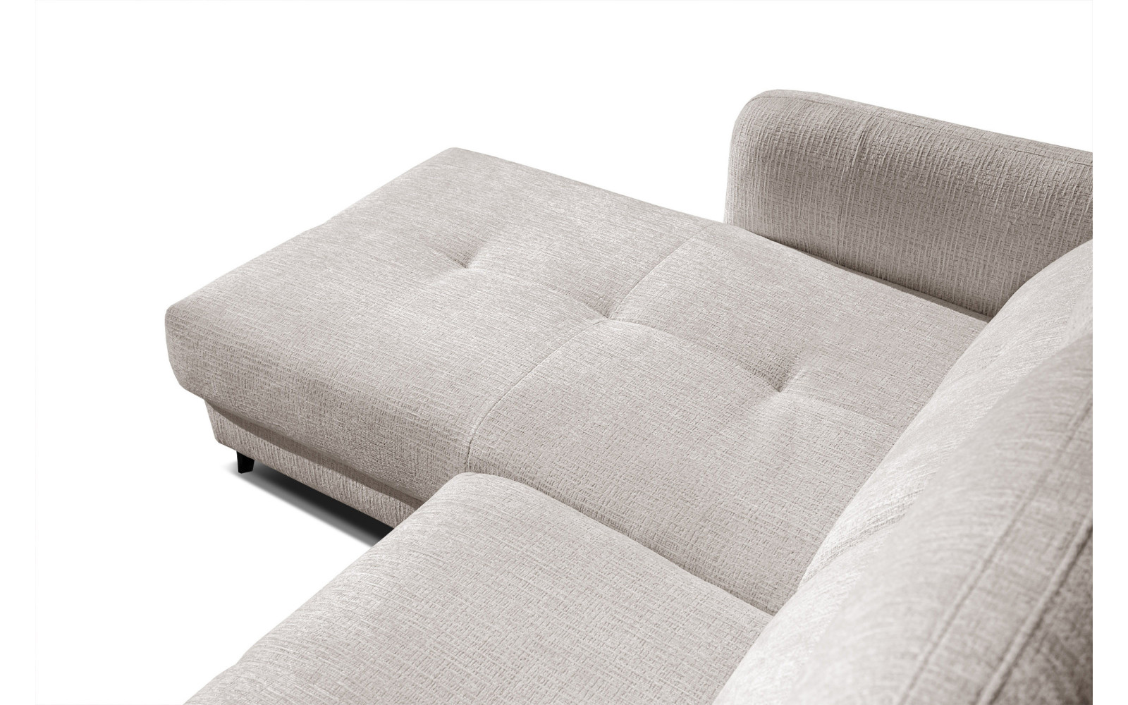 SVEN 3-Sitzer Ecksofa links, 1 relax XL, verstellbare Kopfstützen, creme