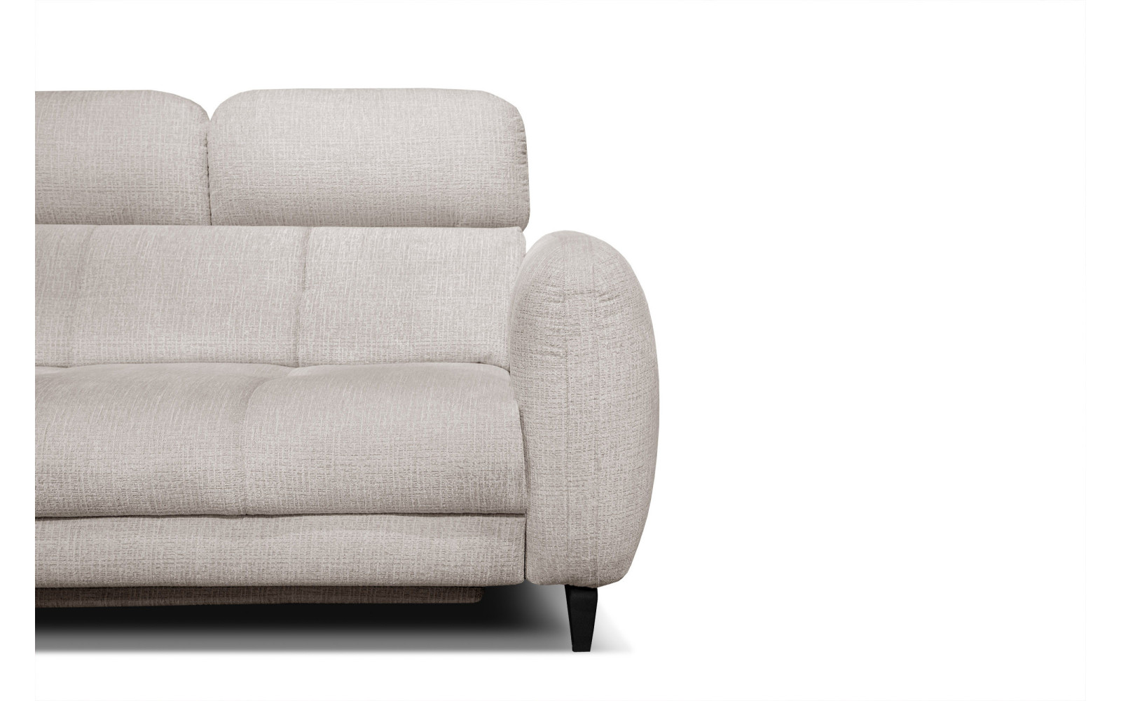 SVEN 3-Sitzer Ecksofa links, 1 relax XL, verstellbare Kopfstützen, creme