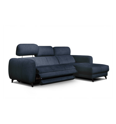 SVEN Ecksofa 3-Sitzer rechts, 1 relax XL, verstellbare Kopfstützen, marineblau