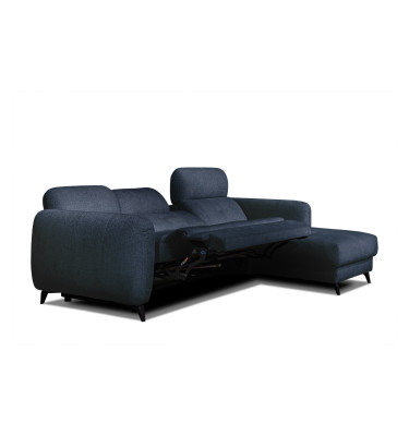 SVEN Ecksofa 3-Sitzer rechts, 1 relax XL, verstellbare Kopfstützen, marineblau