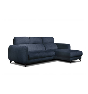 SVEN Ecksofa 3-Sitzer rechts, 1 relax XL, verstellbare Kopfstützen, marineblau