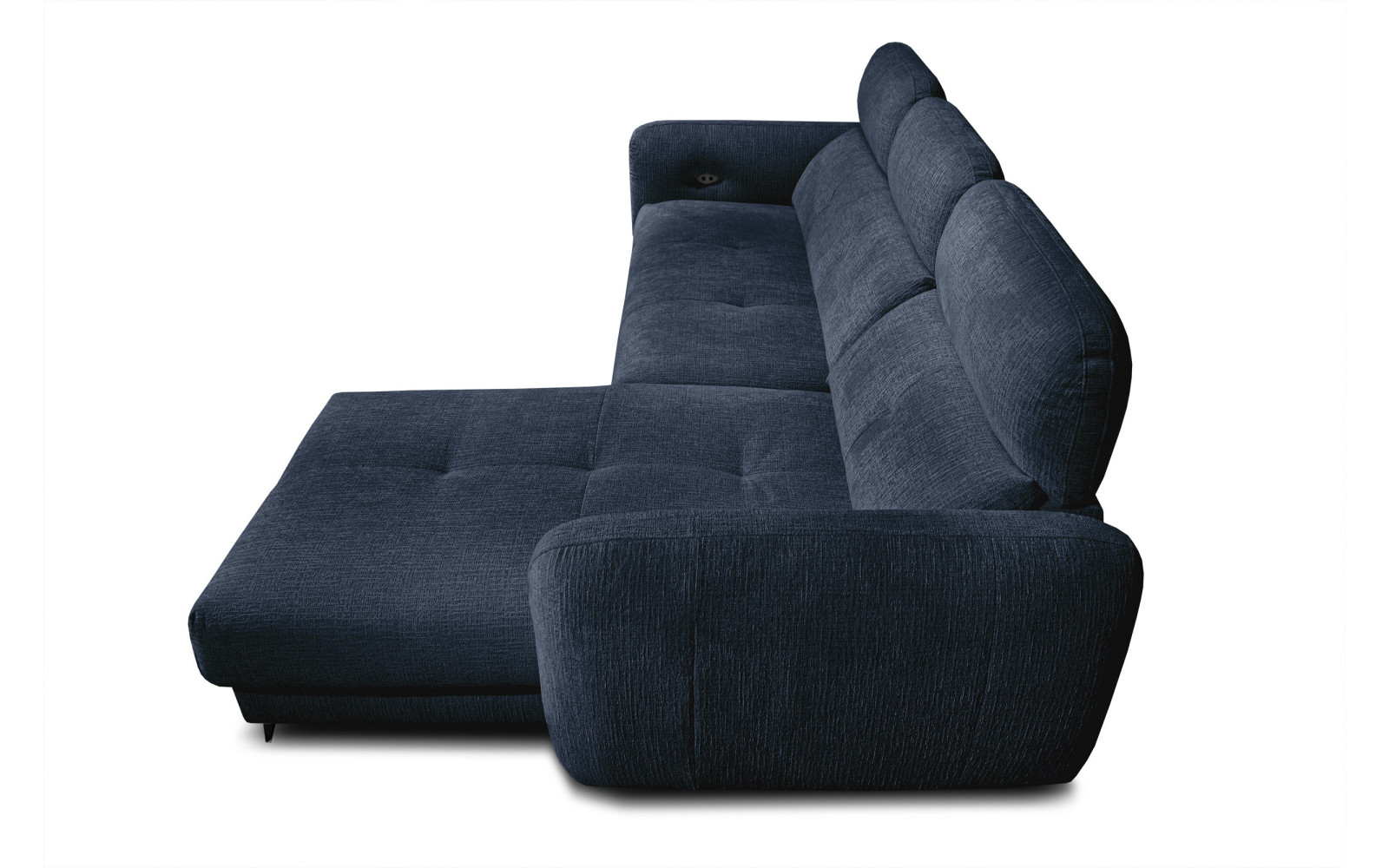 SVEN Ecksofa 3-Sitzer rechts, 1 relax XL, verstellbare Kopfstützen, marineblau