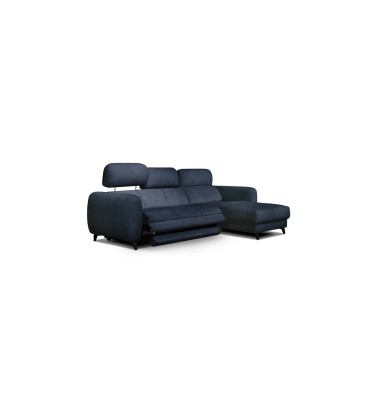 SVEN Ecksofa 3-Sitzer rechts, 1 relax XL, verstellbare Kopfstützen, marineblau