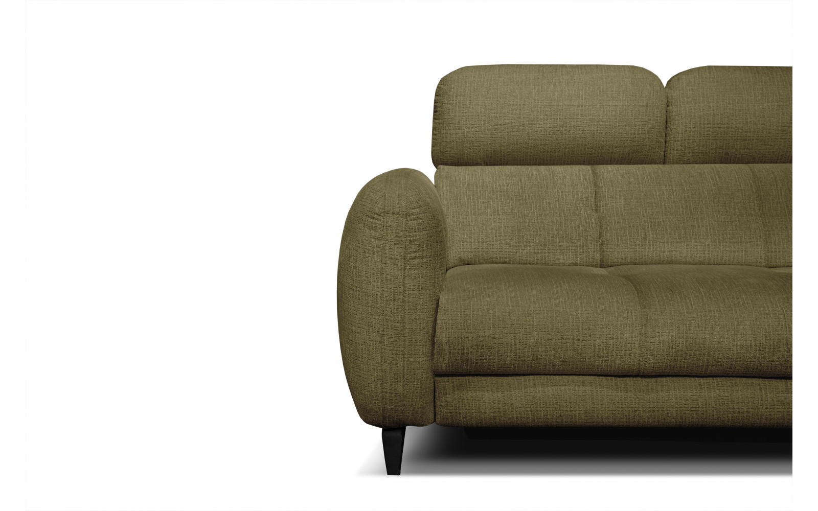 SVEN Ecksofa 3-Sitzer rechts, 1 relax XL, verstellbare Kopfstützen, olivgrün