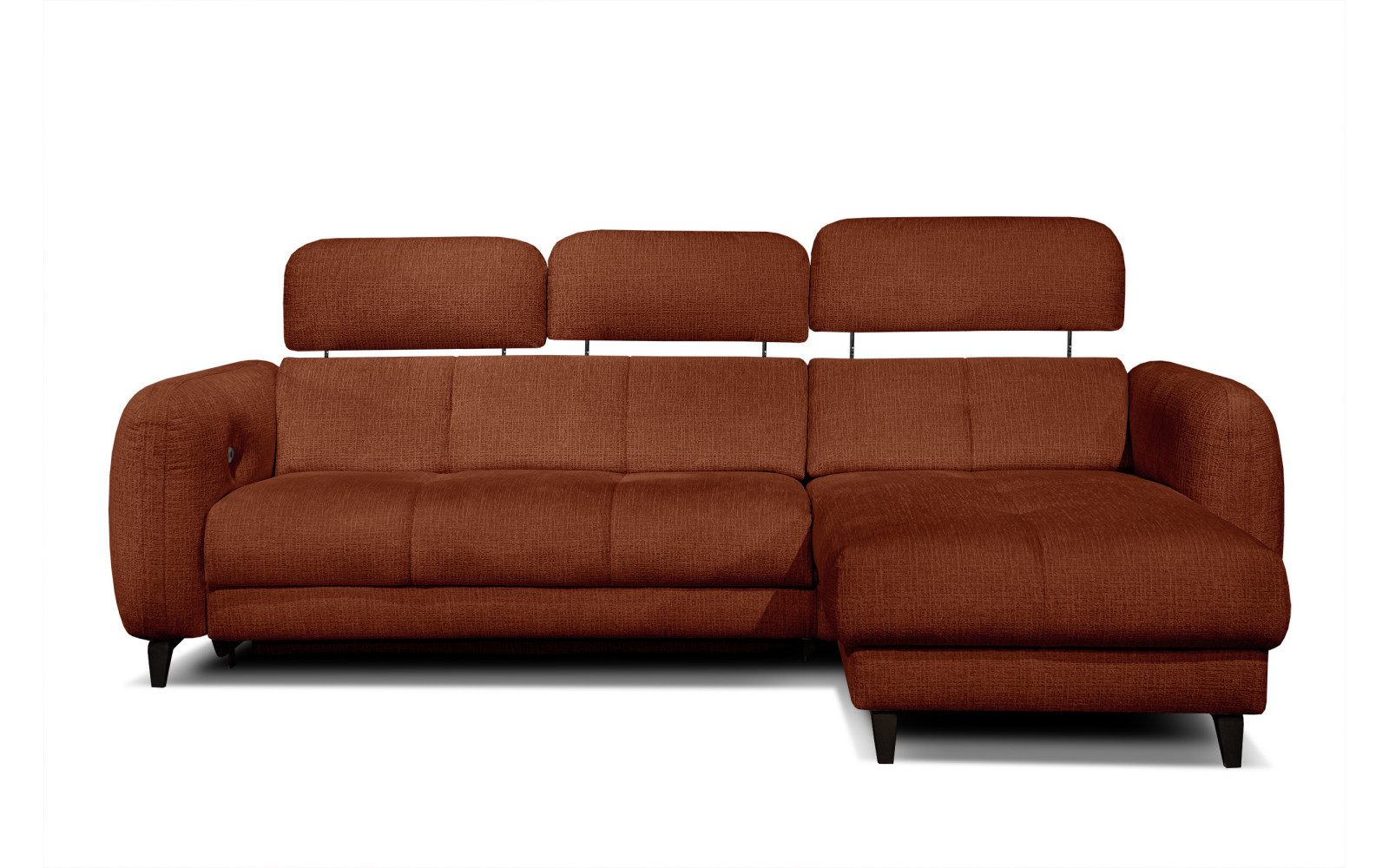 SVEN Ecksofa 3-Sitzer rechts, 1 relax XL, verstellbare Kopfstützen, rot