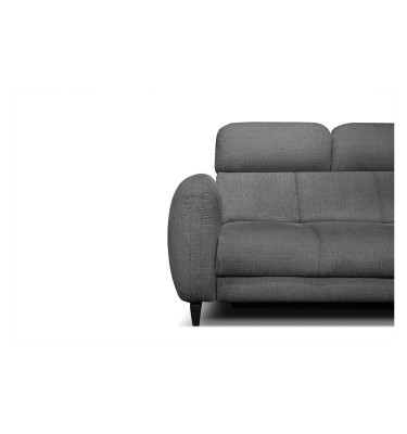 SVEN Ecksofa 3-Sitzer rechts, 1 relax XL, verstellbare Kopfstützen, dunkelgrau