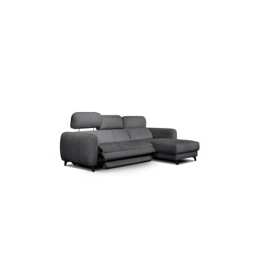 SVEN Ecksofa 3-Sitzer rechts, 1 relax XL, verstellbare Kopfstützen, dunkelgrau