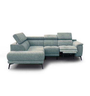 FIERO Ecksofa 4-Sitzer mit 1 Relaxfunktion und verstellbare Kopfstützen, mint