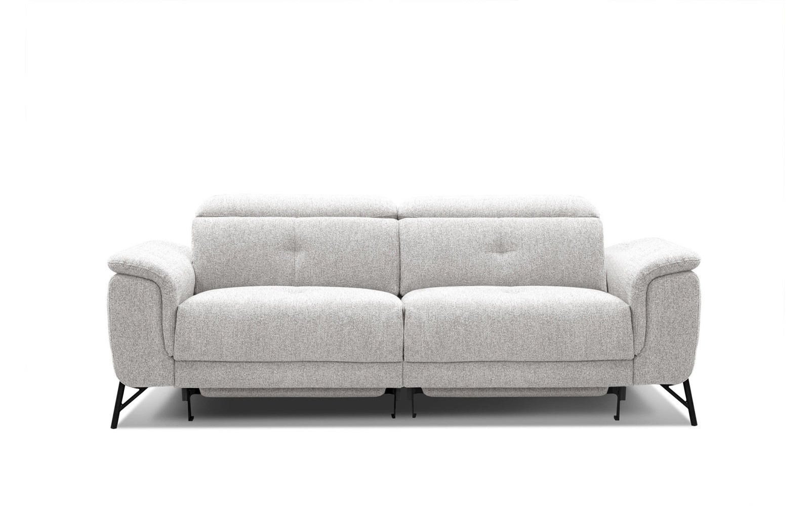 AVENA Sofa 3-Sitzer mit 2 Relaxfunktionen und verstellbare Kopfstützen, creme