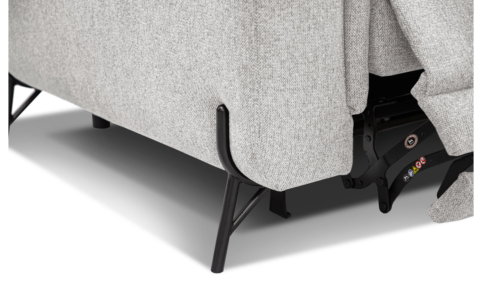 AVENA Sofa 3-Sitzer mit 2 Relaxfunktionen und verstellbare Kopfstützen, creme