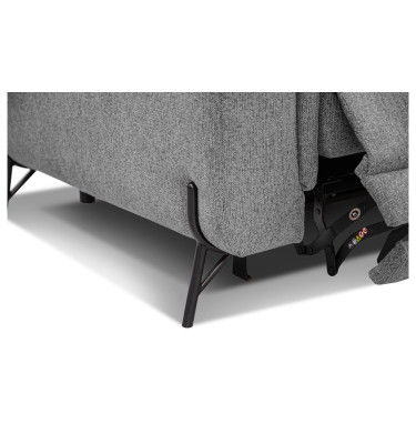 AVENA Sofa 3-Sitzer mit 1 Relaxfunktion und verstellbare Kopfstützen, grau