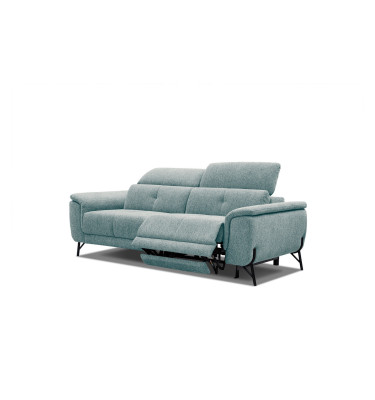 AVENA Sofa 3-Sitzer mit 1 Relaxfunktion und verstellbare Kopfstützen, mint