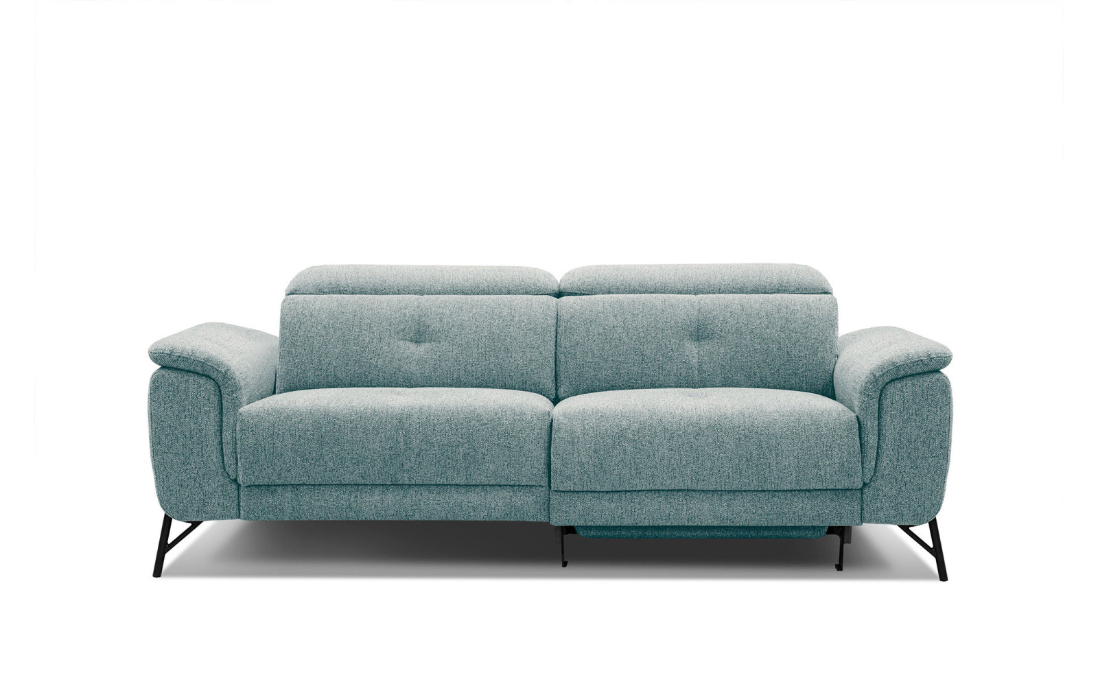 AVENA Sofa 3-Sitzer mit 1 Relaxfunktion und verstellbare Kopfstützen, mint