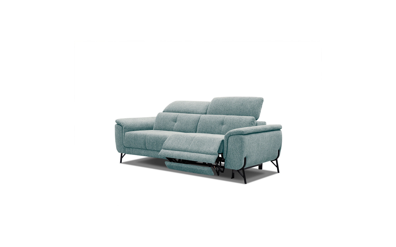 AVENA Sofa 3-Sitzer mit 1 Relaxfunktion und verstellbare Kopfstützen, mint