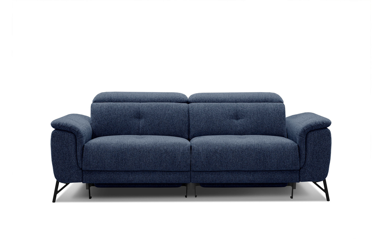 AVENA Sofa 3-Sitzer mit 2 Relaxfunktionen und verstellbare Kopfstützen, marineblau