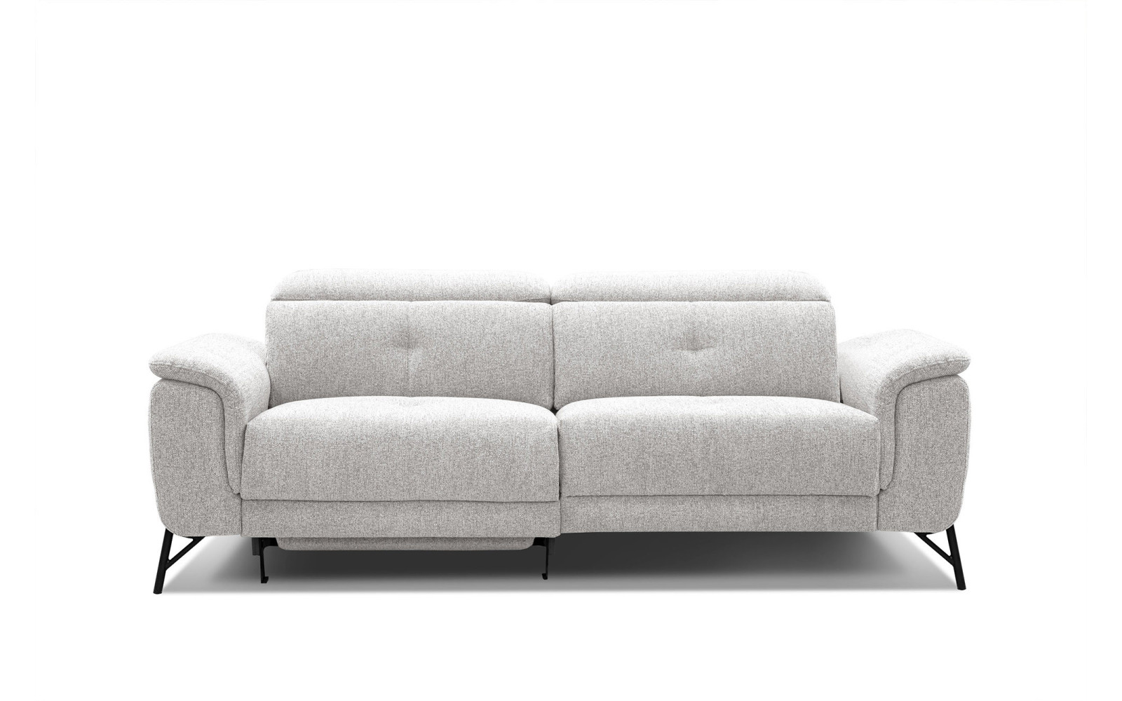 AVENA Sofa 3-Sitzer mit 1 Relaxfunktion und verstellbare Kopfstützen, creme