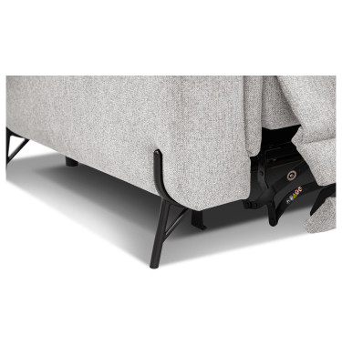 AVENA Sofa 3-Sitzer mit 1 Relaxfunktion und verstellbare Kopfstützen, creme