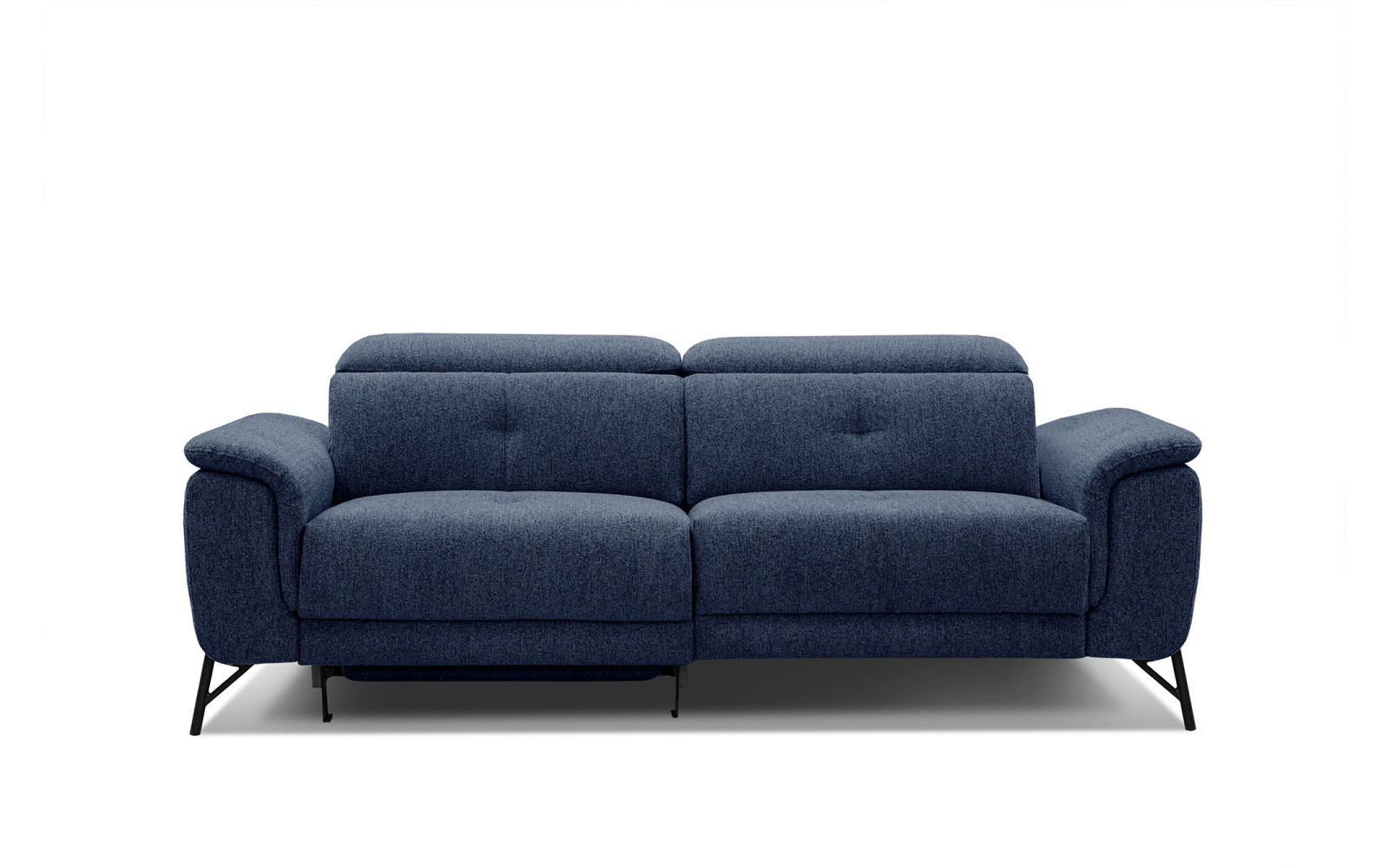 AVENA Sofa 3-Sitzer mit 1 Relaxfunktion und verstellbare Kopfstützen, marineblau