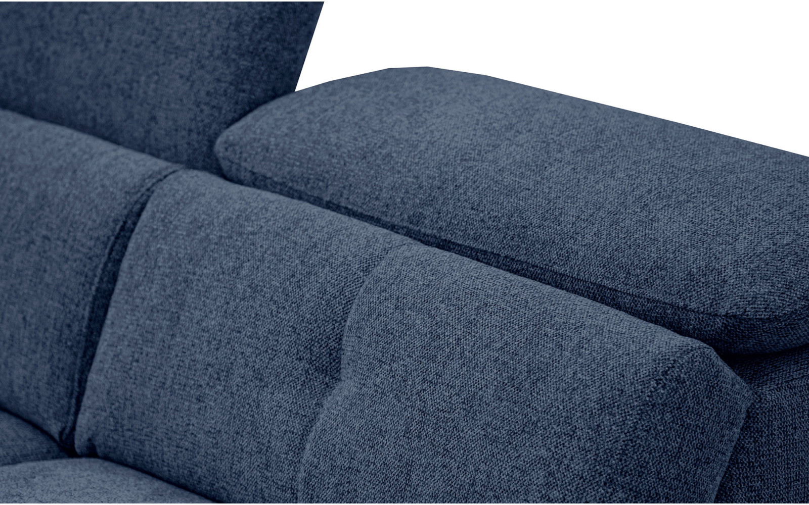 AVENA Sofa 3-Sitzer mit 1 Relaxfunktion und verstellbare Kopfstützen, marineblau