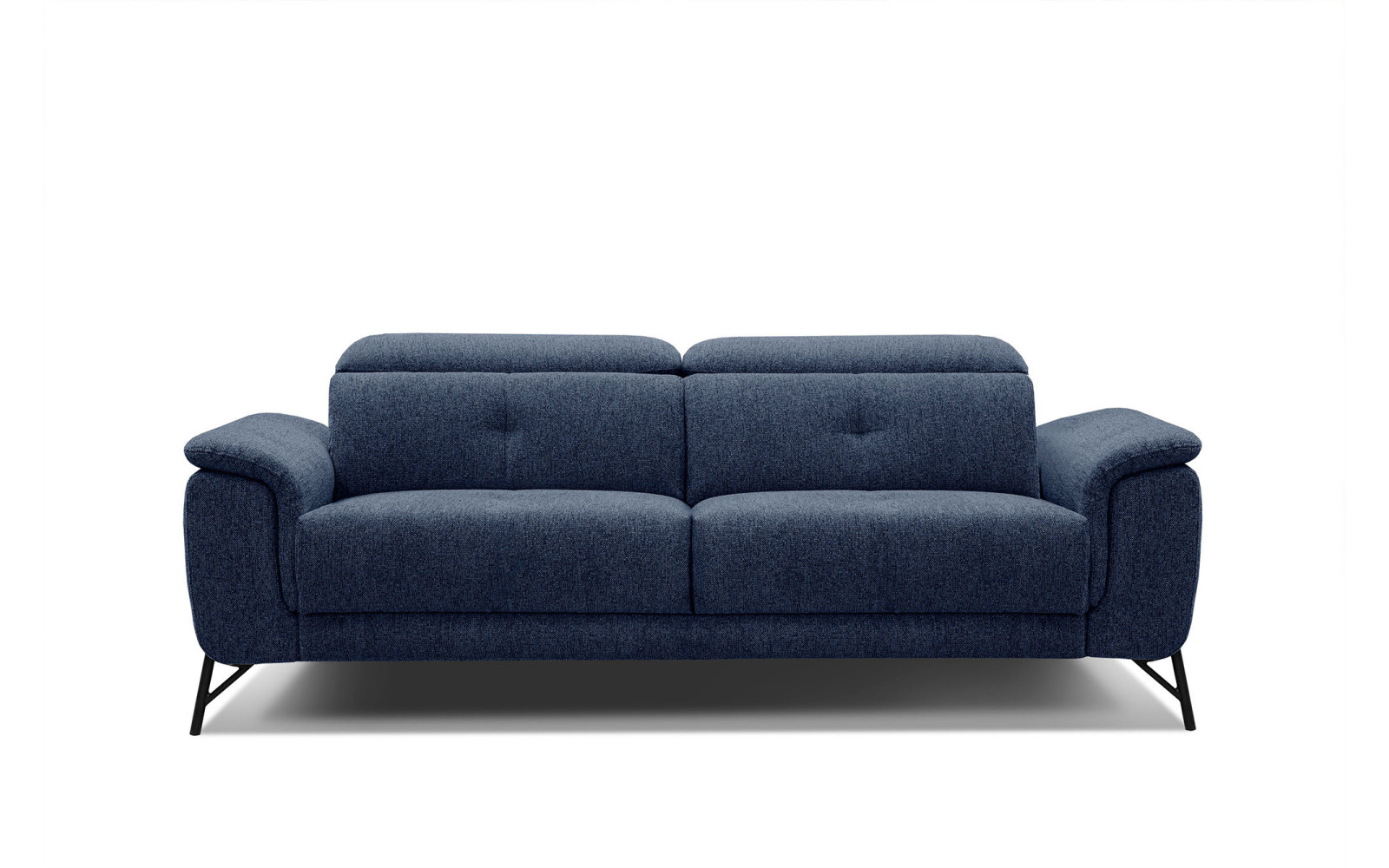 AVENA Sofa 3-Sitzer mit verstellbare Kopfstützen, marineblau