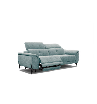 AVENA Sofa 3-Sitzer mit 1 Relaxfunktion und verstellbare Kopfstützen, mint