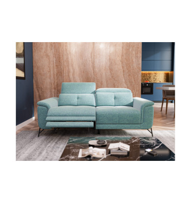 AVENA Sofa 3-Sitzer mit 1 Relaxfunktion und verstellbare Kopfstützen, mint