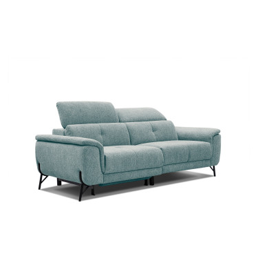 AVENA Sofa 3-Sitzer mit 1 Relaxfunktion und verstellbare Kopfstützen, mint