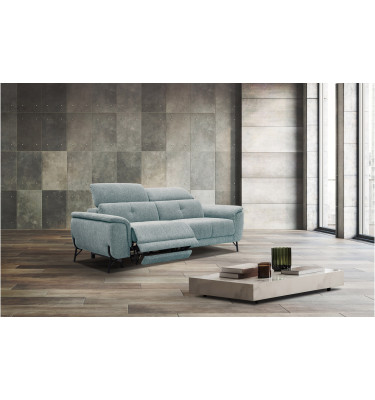 AVENA Sofa 3-Sitzer mit 1 Relaxfunktion und verstellbare Kopfstützen, mint