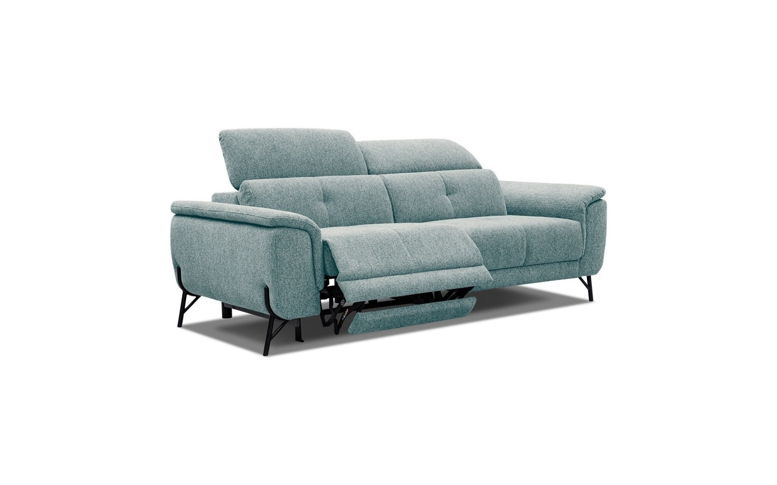 AVENA Sofa 3-Sitzer mit 1 Relaxfunktion und verstellbare Kopfstützen, mint