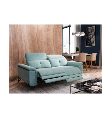 AVENA Sofa 3-Sitzer mit 2 Relaxfunktionen und verstellbare Kopfstützen, mint