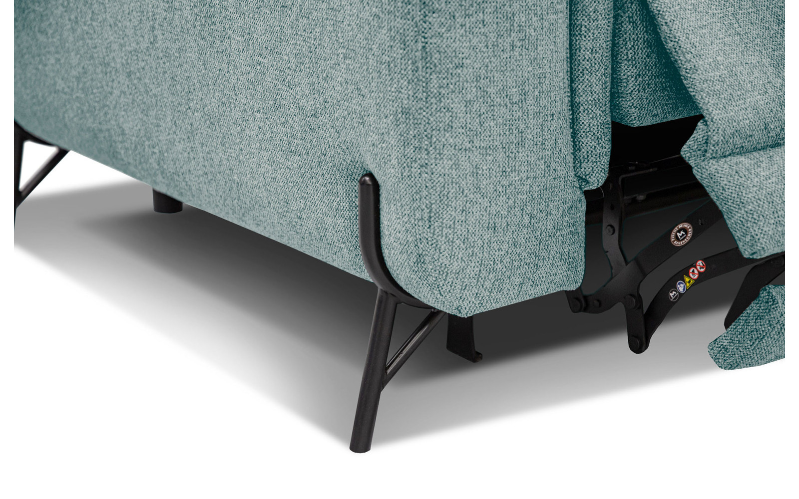 AVENA Sofa 3-Sitzer mit 2 Relaxfunktionen und verstellbare Kopfstützen, mint