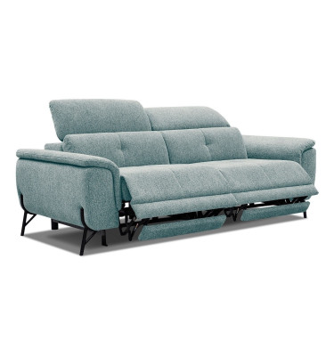 AVENA Sofa 3-Sitzer mit 2 Relaxfunktionen und verstellbare Kopfstützen, mint