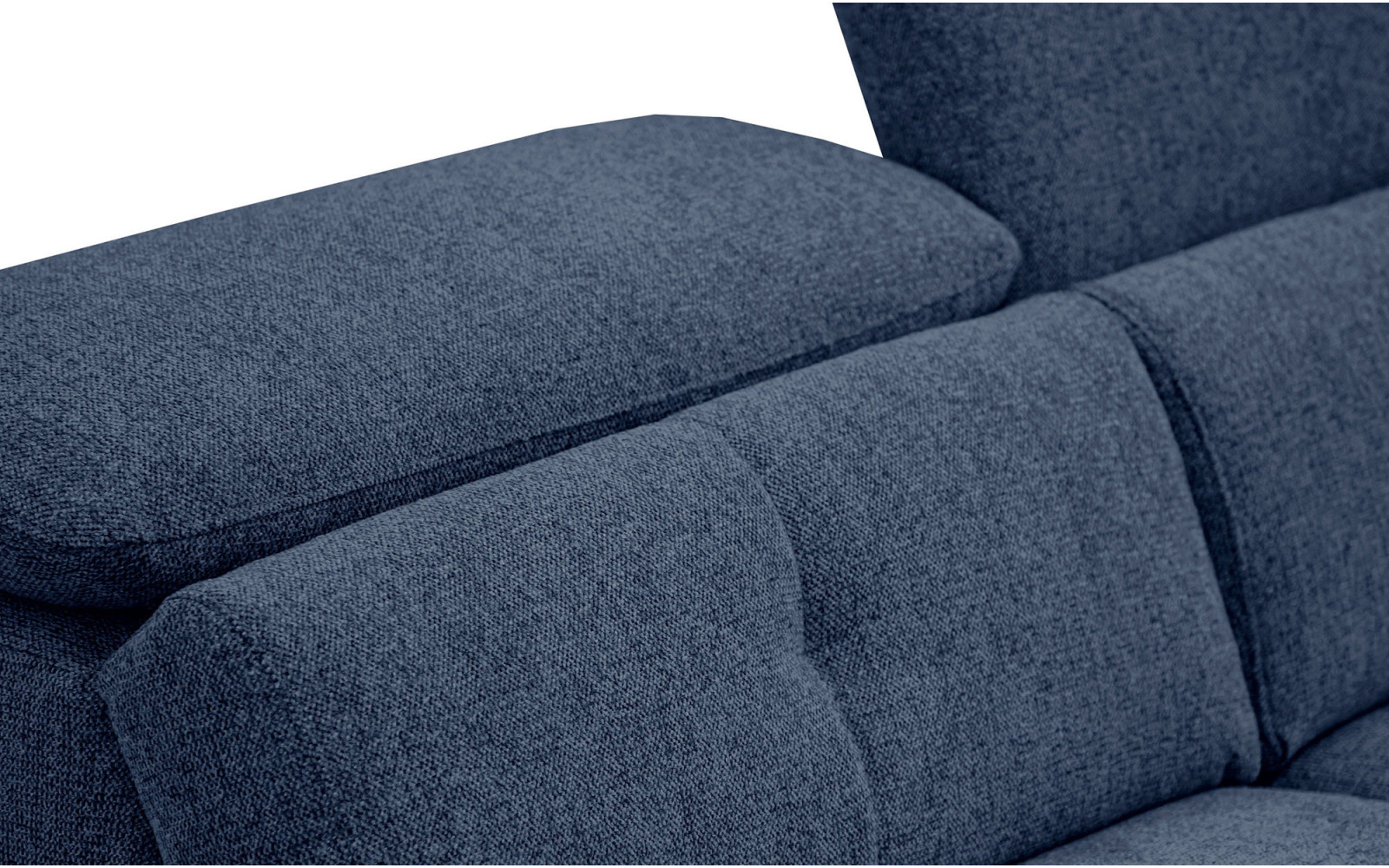 AVENA Sofa 3-Sitzer mit 1 Relaxfunktion und verstellbare Kopfstützen, marineblau