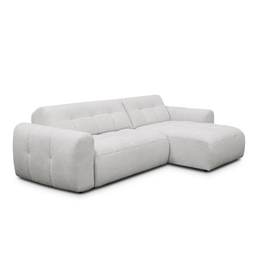 Ecksofa 4-Sitzer rechts LUMERO, hellgrau