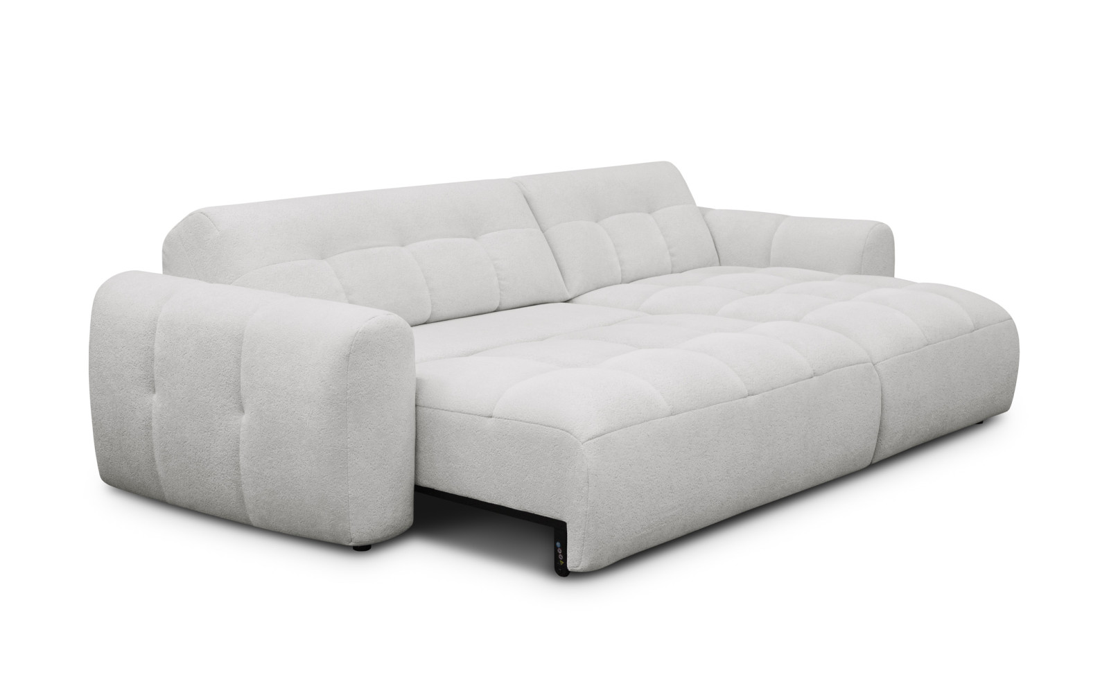 Ecksofa 4-Sitzer rechts LUMERO, hellgrau