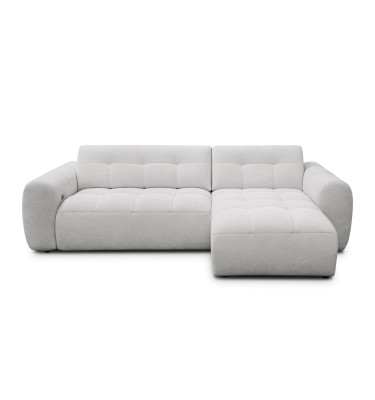 Ecksofa 4-Sitzer rechts LUMERO, hellgrau