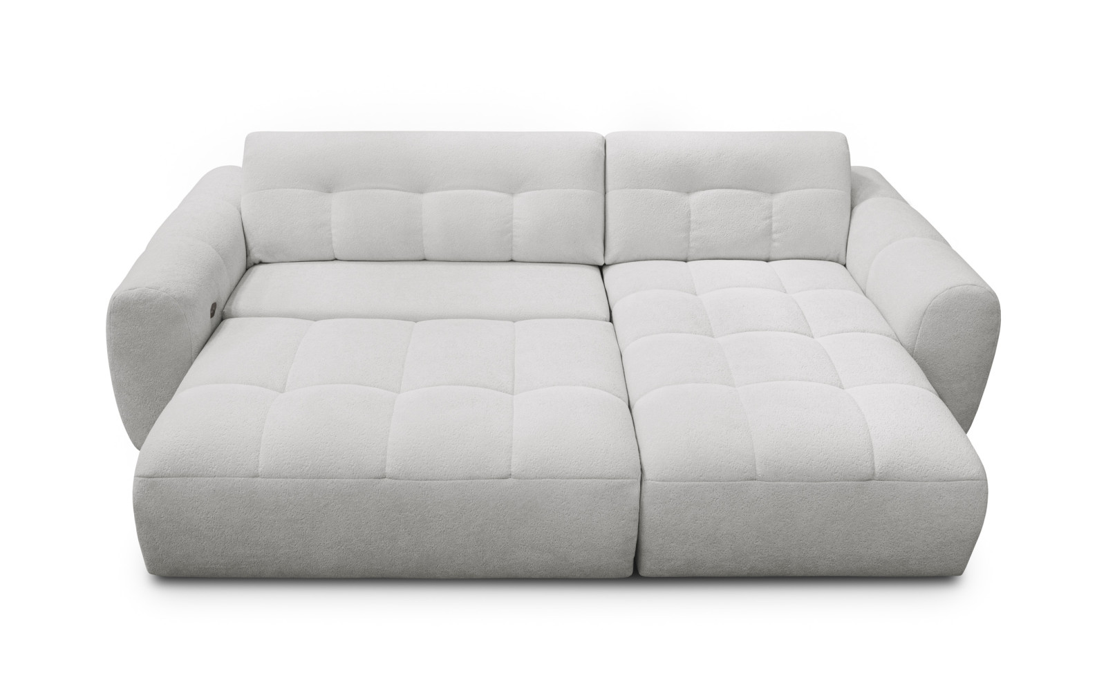 Ecksofa 4-Sitzer rechts LUMERO, hellgrau