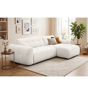 Ecksofa 4-Sitzer rechts LUMERO, creme