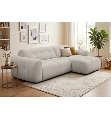 Ecksofa 4-Sitzer rechts LUMERO, creme