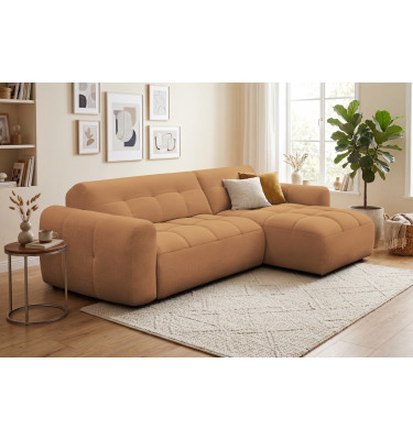Ecksofa 4-Sitzer rechts LUMERO, orange