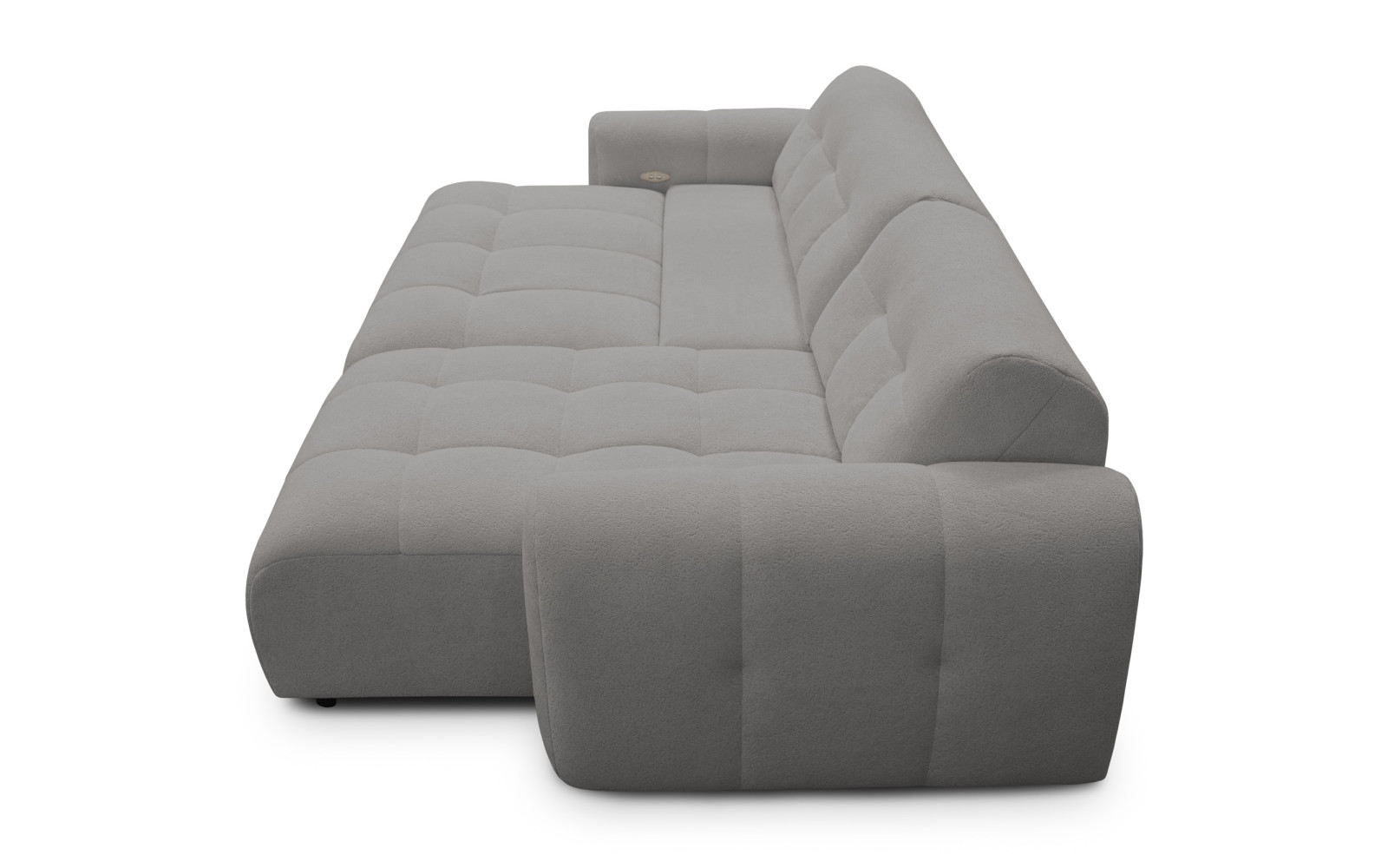 Ecksofa 4-Sitzer rechts LUMERO, taupe