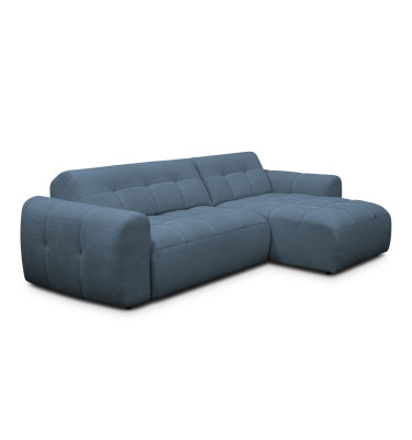 Ecksofa 4-Sitzer rechts LUMERO, marineblau