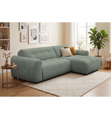 Ecksofa 4-Sitzer rechts LUMERO, olive