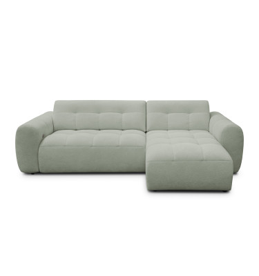 Ecksofa 4-Sitzer rechts LUMERO, hellgrün