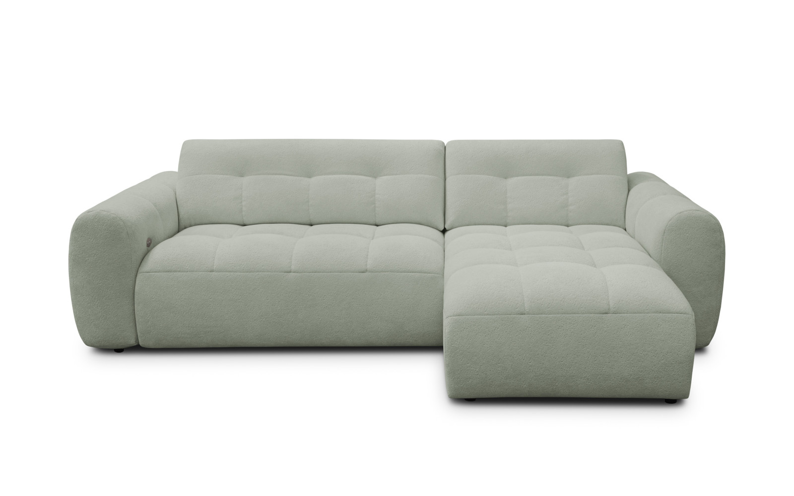 Ecksofa 4-Sitzer rechts LUMERO, hellgrün