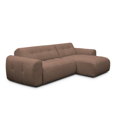 Ecksofa 4-Sitzer rechts LUMERO, braun