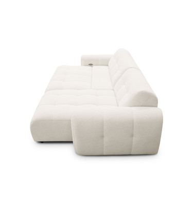 Ecksofa 4-Sitzer rechts LUMERO, creme