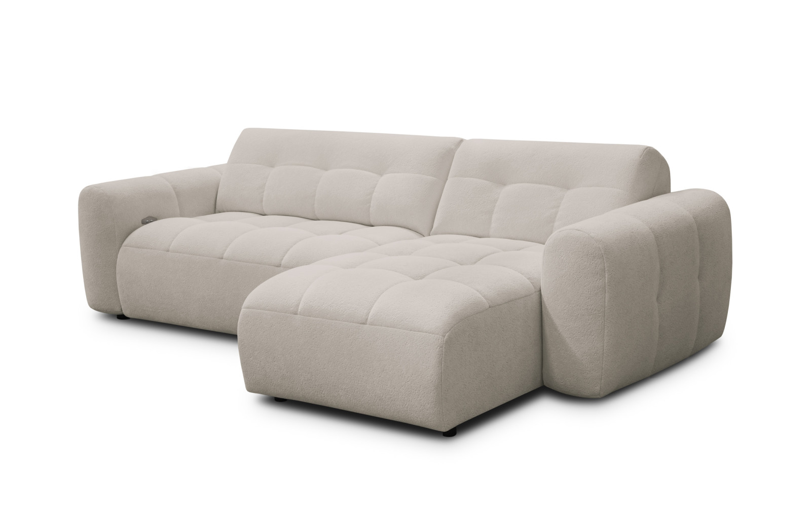 Ecksofa 4-Sitzer rechts LUMERO, creme