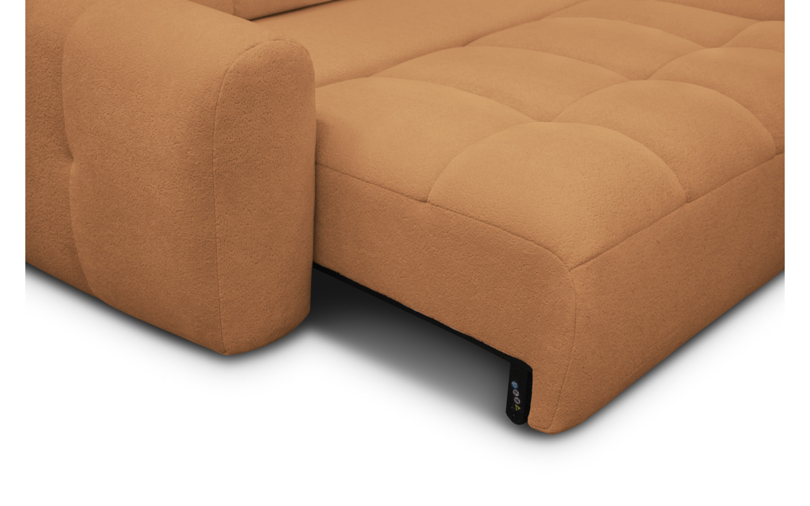 Ecksofa 4-Sitzer rechts LUMERO, orange
